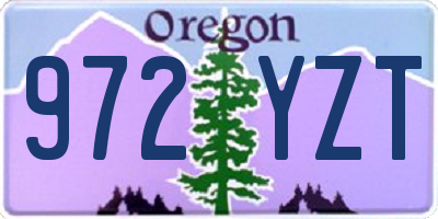 OR license plate 972YZT