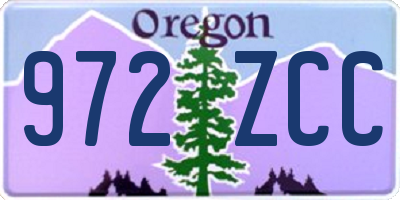 OR license plate 972ZCC
