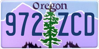OR license plate 972ZCD