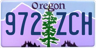 OR license plate 972ZCH
