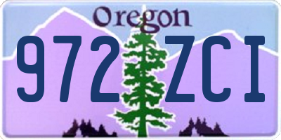 OR license plate 972ZCI