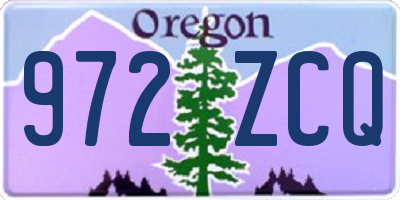OR license plate 972ZCQ