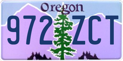OR license plate 972ZCT