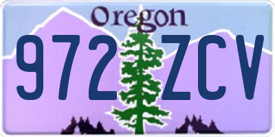 OR license plate 972ZCV