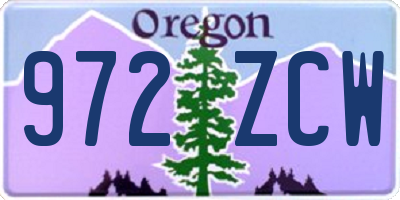 OR license plate 972ZCW