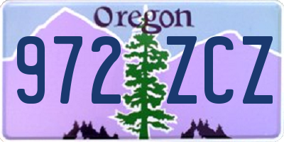 OR license plate 972ZCZ