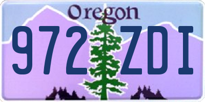 OR license plate 972ZDI