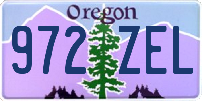 OR license plate 972ZEL