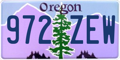 OR license plate 972ZEW