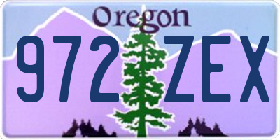 OR license plate 972ZEX
