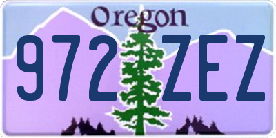 OR license plate 972ZEZ