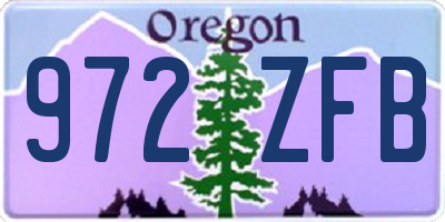 OR license plate 972ZFB