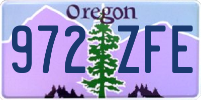 OR license plate 972ZFE