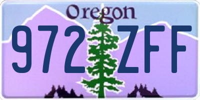 OR license plate 972ZFF