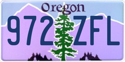 OR license plate 972ZFL