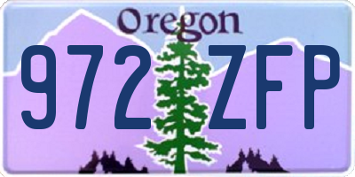 OR license plate 972ZFP