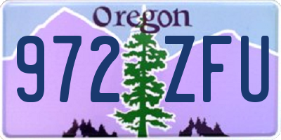 OR license plate 972ZFU