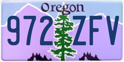 OR license plate 972ZFV