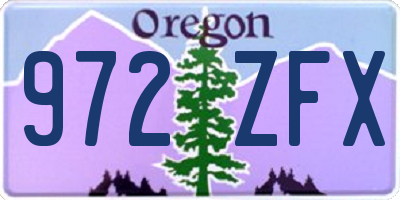 OR license plate 972ZFX