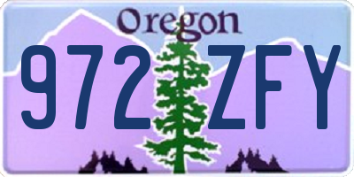 OR license plate 972ZFY
