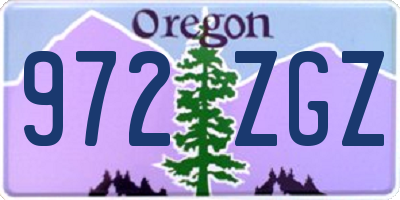 OR license plate 972ZGZ