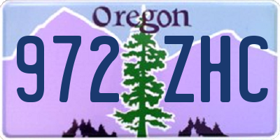 OR license plate 972ZHC