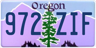 OR license plate 972ZIF