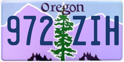 OR license plate 972ZIH