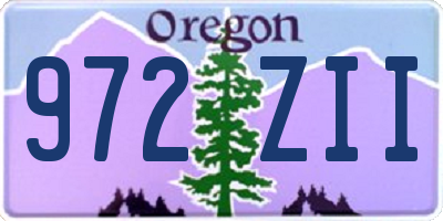OR license plate 972ZII