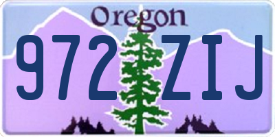 OR license plate 972ZIJ