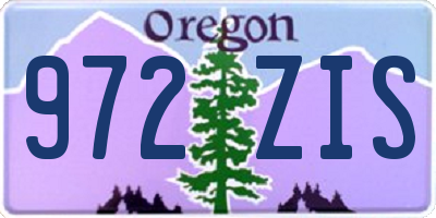 OR license plate 972ZIS