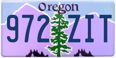 OR license plate 972ZIT