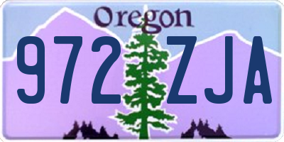 OR license plate 972ZJA