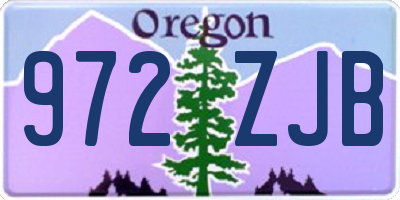 OR license plate 972ZJB