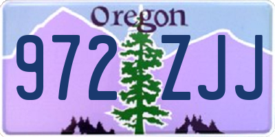 OR license plate 972ZJJ