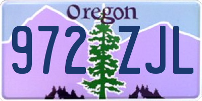 OR license plate 972ZJL