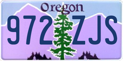 OR license plate 972ZJS