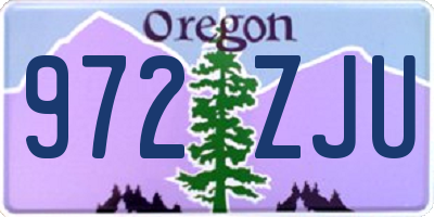 OR license plate 972ZJU