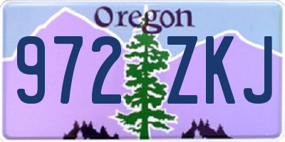 OR license plate 972ZKJ