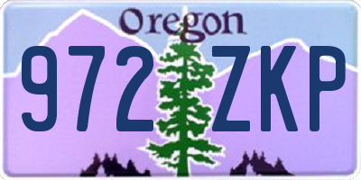 OR license plate 972ZKP