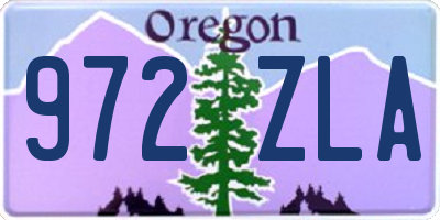 OR license plate 972ZLA