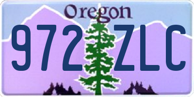 OR license plate 972ZLC