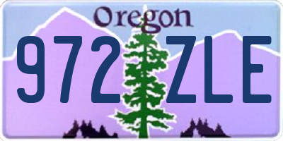 OR license plate 972ZLE