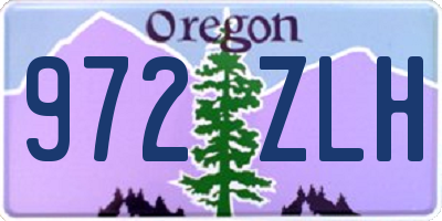 OR license plate 972ZLH