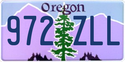 OR license plate 972ZLL