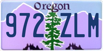 OR license plate 972ZLM