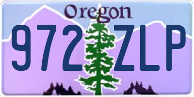 OR license plate 972ZLP