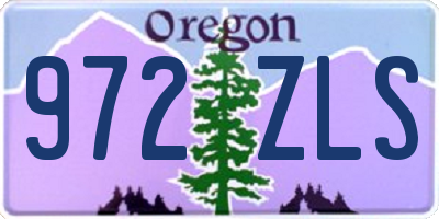 OR license plate 972ZLS