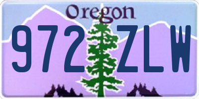 OR license plate 972ZLW