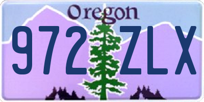 OR license plate 972ZLX